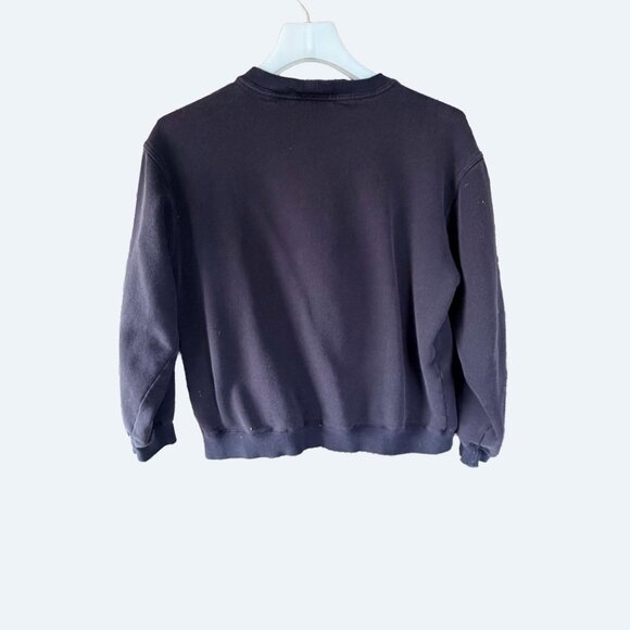 Vintage Levi's Embroidered Crewneck Sweatshirt 90s Cropped Purple Logo Streetwea - Picture 6 of 6